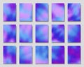 Set of Blurred backgrounds in Tie dye style for covers, posters, flyers, cards, invitations.