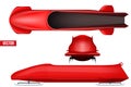 Set of Bobsleigh for four athletes.