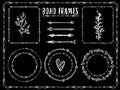 Set Boho elements frames Royalty Free Stock Photo