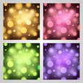 Set of bokeh backgrounds