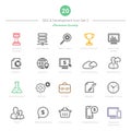 Set of Bold Stroke SEO and Development icons Set 2