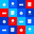 Set Bomb ready to explode, Computer network, keyboard and Portable video game console icon. Vector Royalty Free Stock Photo