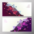 Set of book cover templates with polygonal shapes.