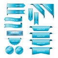 Set of Bookmark Labels & Ribbons Royalty Free Stock Photo