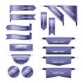 Set of Bookmark Labels & Ribbons Royalty Free Stock Photo