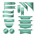 Set of Bookmark Labels & Ribbons Royalty Free Stock Photo