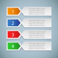 Set of bookmarks, stickers, labels, tags. Numbered banners. Business steps infographics template Royalty Free Stock Photo