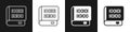 Set Books about programming icon isolated on black and white background. Programming language concept. PHP, CSS, XML Royalty Free Stock Photo