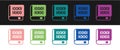 Set Books about programming icon isolated on black and white background. Programming language concept. PHP, CSS, XML Royalty Free Stock Photo