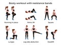 Set Booty workout with resistance bands