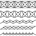 Set of borders with coat hangers pattern Royalty Free Stock Photo