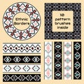 Set of borders in ethnic style