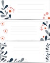 Set of borders for text with a floral pattern. Text frames and labels for your design
