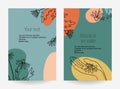 A set of botanical stretched templates for flyers, advertising booklets, cards, with text placement.