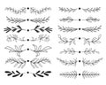 Set of botanical text dividers