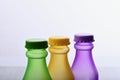 Set of bottles in different color. Energy drinks containers Royalty Free Stock Photo