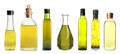 Set with bottles of different oils