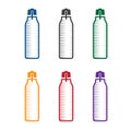 Set of bottles with energy drinks vector design Royalty Free Stock Photo