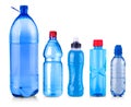 Set of  bottles of water isolated on a white background Royalty Free Stock Photo