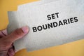 Set boundaries, typography of the word Set Boundaries written on a notebook