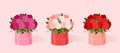 Set of bouquets vector