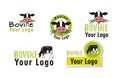 Set bovine logos Royalty Free Stock Photo