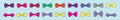 Set of bow tie cartoon icon design template with various models. vector illustration isolated on blue background Royalty Free Stock Photo