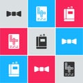 Set Bow tie, Crossword and Book icon. Vector Royalty Free Stock Photo