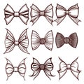 set of bow ties. Royalty Free Stock Photo