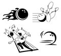 Set of bowling icons