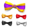 Set of bows of different colors isolated Royalty Free Stock Photo