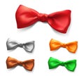Set of bows of different colors isolated Royalty Free Stock Photo
