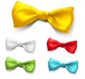 Set of bows of different colors isolated Royalty Free Stock Photo