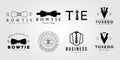 set of bowtie or collection of tie or bundle of tuxedo logo vector illustration design