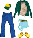 Set of boy casual clothes