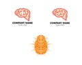 Set of Brain icon logo design vector illustration Royalty Free Stock Photo