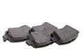 Set of brake pads car spare parts. Royalty Free Stock Photo