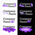 Set of Brand Identity Design. Lilac Logo Royalty Free Stock Photo