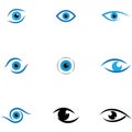 Set of Branding Identity Corporate Eye Care vector logo design.