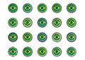 set of brazil flag labels. Vector illustration decorative design Royalty Free Stock Photo