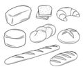 Set of bread illustrations