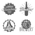 Set of brewery labels