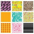 Set of bright abstract patterns