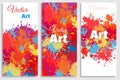 A set of bright abstract splashes banners Royalty Free Stock Photo