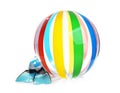Set of bright beach accessories Royalty Free Stock Photo
