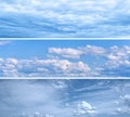 Set of Bright Blue Sky Backgrounds Royalty Free Stock Photo