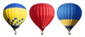 Set of bright colorful hot air balloons Royalty Free Stock Photo