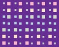 Set of colored light squares on a lilac mosaic background