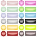 Set of bright glossy buttons