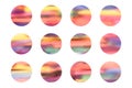 Set of bright gradient circle backgrounds Royalty Free Stock Photo